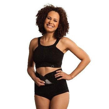 Adjustable Organic Cotton Belly Binder Black